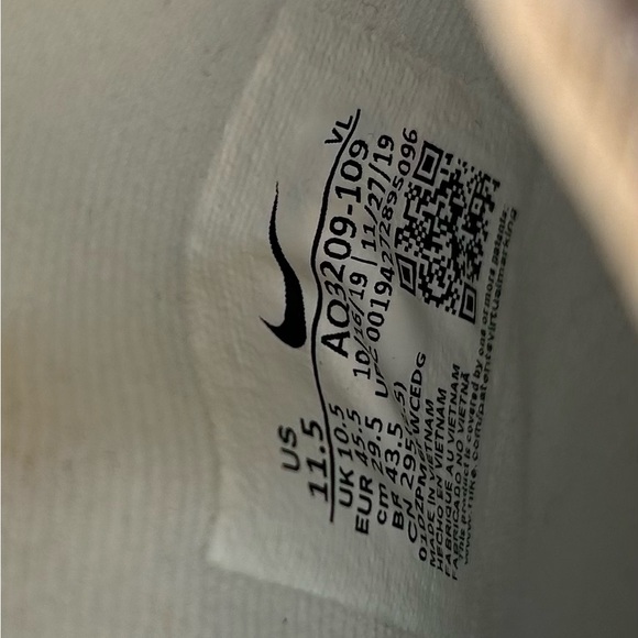 Nike Alpha Menace Pro 2 Mid White Football cleats NEW 11.5 - Picture 5 of 6